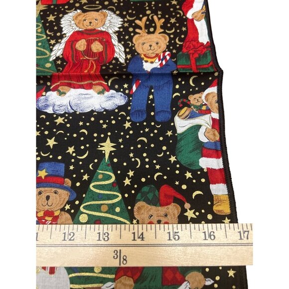 Vintage Christmas Bear Print Placemats and Napkins Set Of 4 - Picture 5 of 6